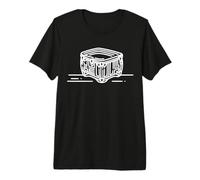Cajón Linework Músico Camiseta Premium