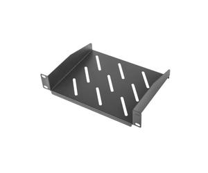 Cajón metálico Lanberg AK-1012-B para rack 1U 10", 254x180mm, carga 20kg, negro