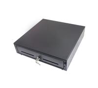 Cajon Portamonedas 41X41 Cm 4 Billetes - 8 Monedas Negro. Apertura Manual Con Boton