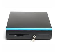 Cajón Portamonedas 42 cm, 5 compartimentos para monedas y 7 para billetes, ideal para organizar efectivo y optimizar puntos de venta.