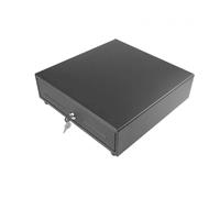 CAJON PORTAMONEDAS MUSTEK 410X415 MM 5 BILL/8 MON RJ12 MICROSWITCH NEGRO