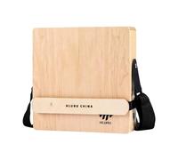 Cajón portátil - Cajón de viaje, instrumento de percusión manual de madera for principiantes, TRE/BAS/T&B, 3 tipos de efectos de sonido(Natural wood)