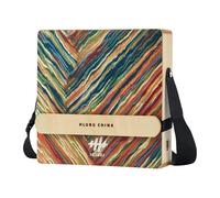 Cajón portátil - Cajón de viaje, instrumento de percusión manual de madera for principiantes, TRE/BAS/T&B, 3 tipos de efectos de sonido(Painted)