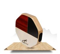 Cajon - Tambor de mano tricolor, caja compacta de viaje portátil con bolsa de transporte, instrumento de percusión acústica, bongo y caja, 28 x 5 cm