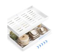 Cajón Telescópico Ampliable Para Cocina, No Requiere Perforación, Bandeja Armario Ajustable 32-52x42x7cm, Organizador Extraíble No Es Fácil De Oxidar