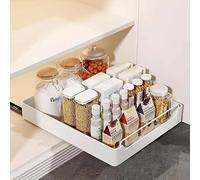 Cajón Telescópico De 30 Cm De Ancho, Estantes De Almacenamiento Extensibles For Armarios De Cocina, Cajón Extraíble, Sin Necesidad De Taladrar Ni Clavar (30 Cm X 43 Cm X 7 Cm)(White,43*25*7cm)