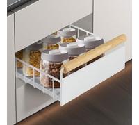 Cajón Telescópico,Organizador de Armario Extensible,Cajón Deslizante Para Alacena,Pull out Cabinet Organizador con As,no Requiere Taladrar ni Clavar,Cajón de Cocina para Ollas,38x24x9cm