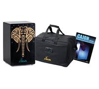 Cajón XDrum Design Series “Elephant” - Cajón de diseño con impresión artística - Puerto de graves integrado - Cuerpo de HPL - Efecto snare - Incluye funda y escuela de cajón