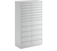 Cajonera, acero eurokraft basic, H x A x P 1800 x 1000 x 500 mm, 24 cajones