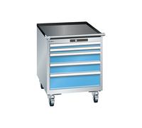 Cajonera, anchura 564 mm, rodante LISTA, 5 cajones, H x P 723 x 725 mm