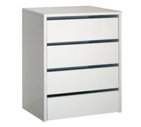 Cajonera armario auxiliar tamaño pequeño con 4 cajones en color blanco brillo o roble cambrian 46x64x45 cm