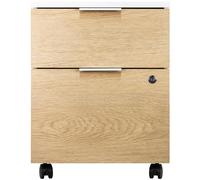 Cajonera Artesanal Blanco/Madera con Ruedas y Llave de Seguridad (545 x 52 x 40cm) - PHOENIX