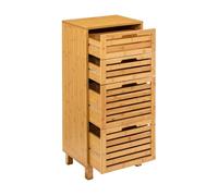 Cajonera auxiliar de baño sicela estilo natural en color marrón con 4 cajones 40x98 cm