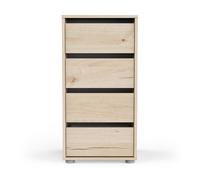 Cajonera box ii 4 cajones 40cm roble - conforama
