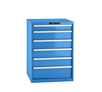 Cajonera, chapa de acero LISTA, H x A 1000 x 717 mm, 6 cajones