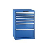 Cajonera, chapa de acero LISTA, H x A 1000 x 717 mm, 7 cajones