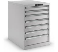 Cajonera, chapa de acero LISTA, H x A 800 x 564 mm, 7 cajones