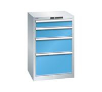 Cajonera con 4 cajones LISTA, A x P x H 564 x 572 x 850 mm