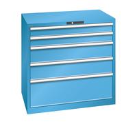 Cajonera con 5 cajones LISTA, A x P x H 1023 x 725 x 1000 mm