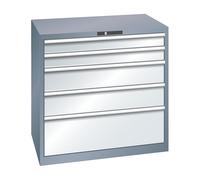 Cajonera con 5 cajones LISTA, A x P x H 1023 x 725 x 1000 mm