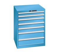 Cajonera con 7 cajones LISTA, A x P x H 717 x 725 x 850 mm, carga máx. 200 kg