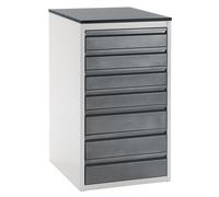 Cajonera con guías telescópicas RAU, altura 1030 mm, cajones: 4 x 120, 3 x 150 mm