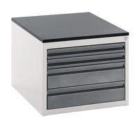 Cajonera con guías telescópicas RAU, altura 460 mm, cajones: 2 x 60, 2 x 120