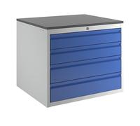 Cajonera con guías telescópicas RAU, altura 640 mm, cajones: 2 x 120, 2 x 150 mm