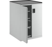 Cajonera con puertas batientes LISTA, altura 1020 mm, 4 baldas, carga máx. 200 kg