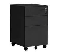 Cajonera con ruedas, archivador de oficina, mueble bajo escritorio, 3 cajones