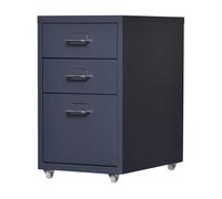 Cajonera con ruedas kökar incl. portaetiquetas acero 48 x 28 x 41 cm - gris [en.casa]