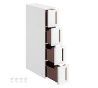 Cajonera de Almacenamiento con Ruedas Mueble de Cajones Estrecho Estante