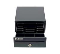 Cajonera de Dinero, Pequeño, Acero Grueso, Compartimento Extraíble para Monedas, Apertura con Llave, Almacenamiento de Efectivo, HDWR HD-KER20