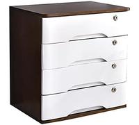 Cajonera de escritorio de madera con cajones con cerradura, suministros de oficina, organizador de archivos A4/recibos, archivador plano, 2 cajones, excelente