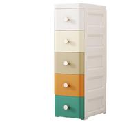 Cajonera de plástico con ruedas, armario pequeño para ahorrar espacio, color macarrón, 25 cm