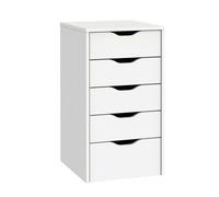 Cajonera eko 5 cajones color blanco oficina despacho moderno mueble almacenaje 71x40x43 cm