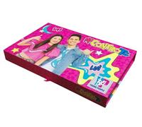 Cajonera estuche maletín Me Contro Te - Versión Fucsia con 72 colores Mina 4.0 (36 lápices pastel + 36 estándar) con 2 cajones by Tinta Unita Pool Over + llavero