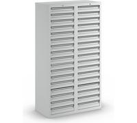Cajonera H x A x P 1800 x 1000 x 500 mm, 34 cajones de 100 mm de altura