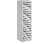 Cajonera H x A x P 1800 x 500 x 500 mm, 17 cajones de 100 mm de altura