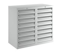 Cajonera H x A x P 900 x 1000 x 500 mm, 16 cajones de 100 mm de altura