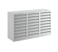 Cajonera H x A x P 900 x 1500 x 500 mm, 24 cajones de 100 mm de altura