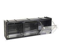 Cajonera modular 3 cajones Crystal Box "CB50/3S" - Mobil Plastic gris oscuro
