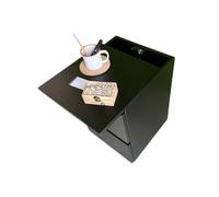 Cajonera negra con compartimento secreto y cerradura NFC con App Bluetooth, mueble camuflado con cajón oculto y doble fondo invisible, caja fuerte oculta de seguridad para guardar dinero
