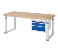 Cajonera para debajo de la mesa de trabajo RAU, A x P 580 x 650 mm, para serie de mesa 600