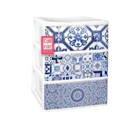Cajonera Plástico 3 Cajones Alhambra - Organizador Almacenamiento Ropa Dormitorio Escritorio - 37x38x47.3cm - Montaje Fácil - COM-FORT HOUSE