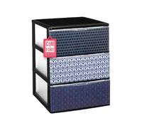 Cajonera Plástico 3 Cajones Diseño Mosaico - Organizador Almacenamiento Ropa Dormitorio Escritorio - 37x38x47.3cm - Montaje Fácil - COM-FORT HOUSE