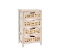 Cajonera Rattan Natural 40 x 73 x 29 cm 4 cajones - Marca: Gift Decor - EAN: 8430852932921