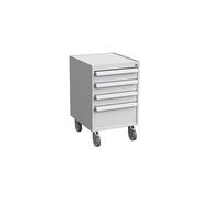 Cajonera rodante ESD Treston, con 4 ruedas de 100 mm de Ø