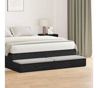 Cajones de cama Roble Negro 160 x 36,5 x 16,5 cm