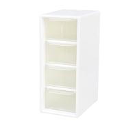 Cajones de escritorio Cajos de almacenamiento de plástico transparente 4 Cajones pequeños Joyas multifuncionales Magno de joyería Accesorios para el cabello Organizador de la